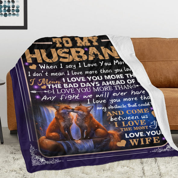 Husband Gifts Blanket, Anniversary Couple Gifts for Him, Throw Blanket for Boyfriend Christmas, Valentine, Birthday, Wedding Gifts