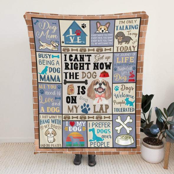 Dog Mom Blanket, Dog Lovers Gifts for Women, Puppy Throw Blanket for Bed Couch Christmas Gift