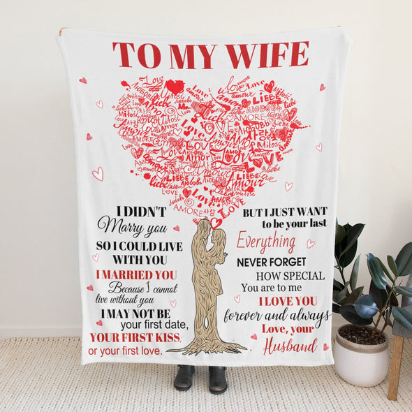 Wife Blanket, Throw Blanket Gifts for Birthday/Wedding/Anniversary/Christmas/Valentines