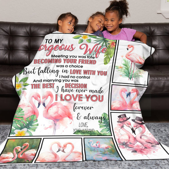 Wife Blanket, Throw Blanket Gifts for Birthday/Wedding/Anniversary/Christmas/Valentines