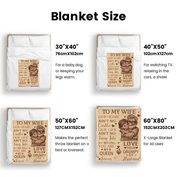 Wife Blanket, Throw Blanket Gifts for Birthday/Wedding/Anniversary/Christmas/Valentines