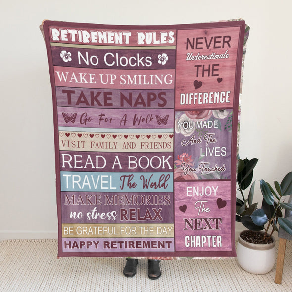 Retirement Blanket Gifts for Women/Men, Funny Farewell Throw Blanket for Going Away Gift, Coworker Leaving Gift