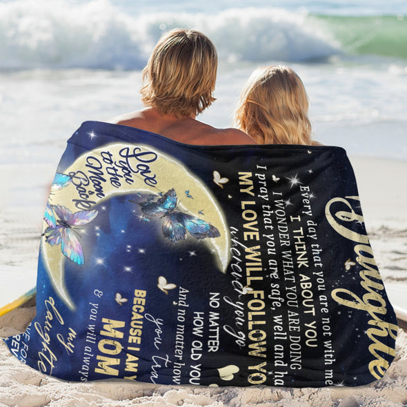 Daughter Blanket, Daughter Birthday Gift, Throw Blanket from Mom Dad, Graduation Christmas Wedding Mothers Day Gifts