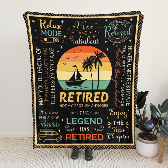 Retirement Blanket Gifts for Women/Men, Funny Farewell Throw Blanket for Going Away Gift, Coworker Leaving Gift