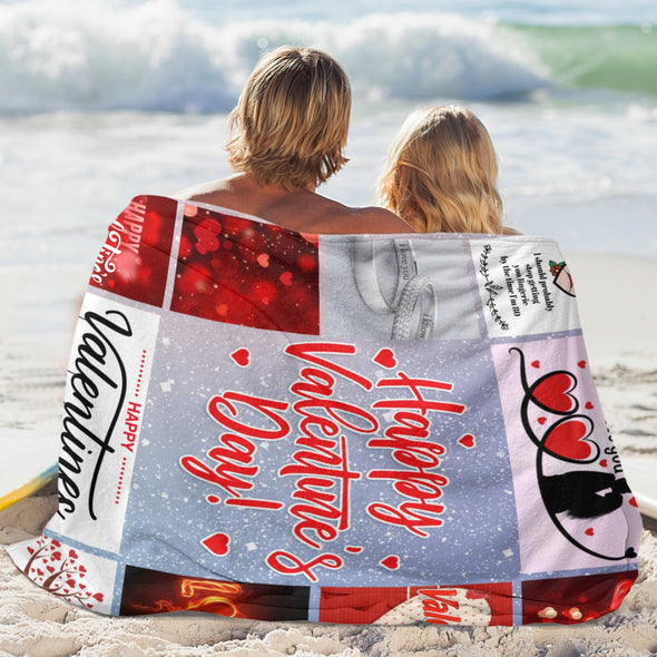 Valentine's Day Blanket Wedding Throw Couple Gifts for Men Women Boyfriend Girlfriend Husband Wife