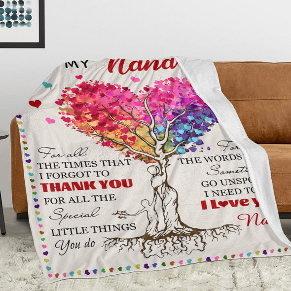 Nana Gifts Blanket, Birthday Gifts for Nana Throw, Nana Gifts from Grandkids, Grandma Gifts for Mothers Day Christmas