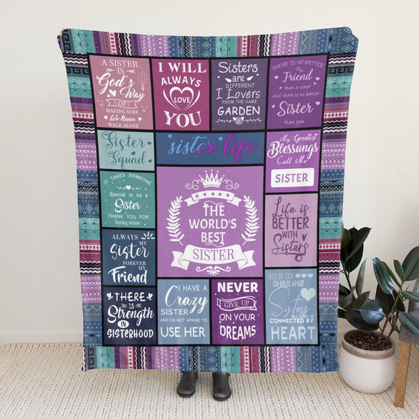 Sister Blanket Gifts, Throw Blankets Gift for Mothers Day, Christmas, Happy Birthday Gifts, Sisters Graduation Gifts Ideas for Women