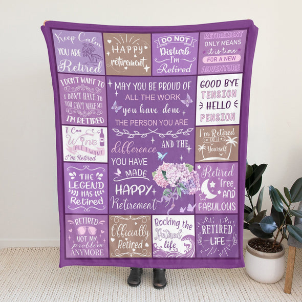 Retirement Blanket Gifts for Women/Men, Funny Farewell Throw Blanket for Going Away Gift, Coworker Leaving Gift