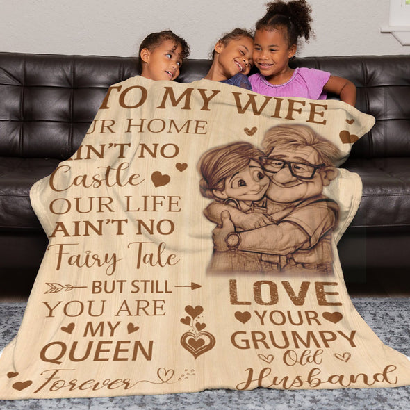 Wife Blanket, Throw Blanket Gifts for Birthday/Wedding/Anniversary/Christmas/Valentines