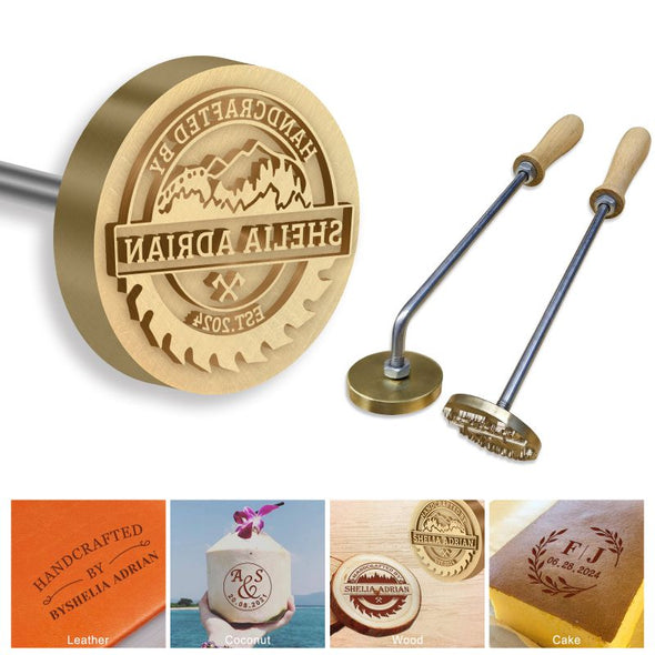 Custom Wood Branding Iron Personalized Metal Burning Stamp for Leather Food Party Wedding Bread Making