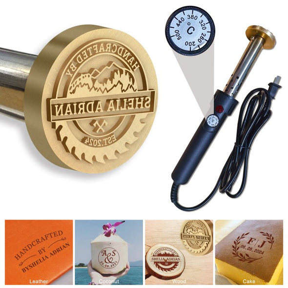 Custom Branding Iron for Wood Personalized Electric Metal Burning Stamp for Leather Food Party Wedding Bread Making Gifts