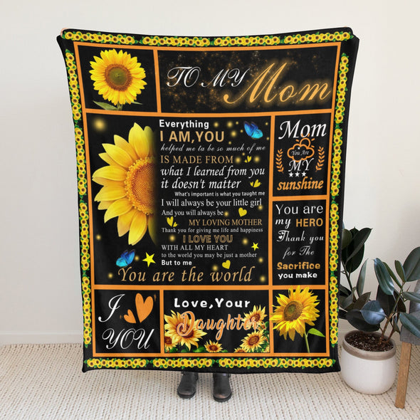 Mom Blanket Gifts for Mother's Day Christmas Birthday Throw from Daughter Son