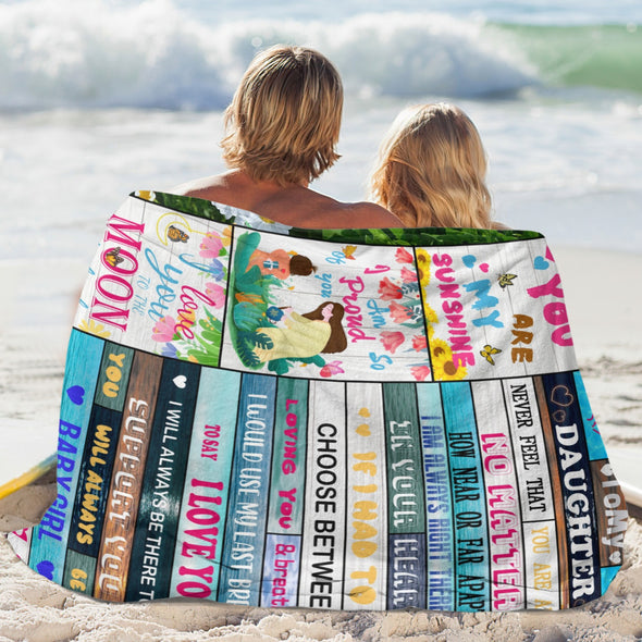 Daughter Blanket, Daughter Birthday Gift, Throw Blanket from Mom Dad, Graduation Christmas Wedding Mothers Day Gifts