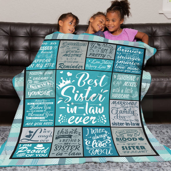 Sister Blanket Gifts, Throw Blankets Gift for Mothers Day, Christmas, Happy Birthday Gifts, Sisters Graduation Gifts Ideas for Women