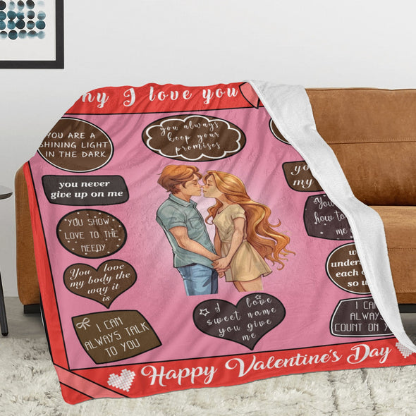 Valentine's Day Blanket Wedding Throw Couple Gifts for Men Women Boyfriend Girlfriend Husband Wife