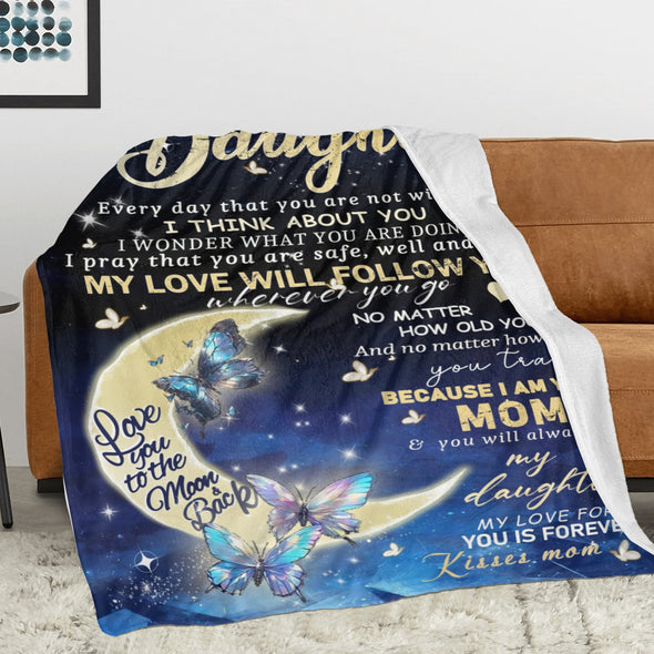 Daughter Blanket, Daughter Birthday Gift, Throw Blanket from Mom Dad, Graduation Christmas Wedding Mothers Day Gifts