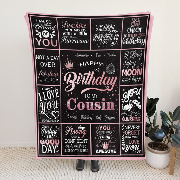 Birthday Gifts for Women Blanket, Happy Birthday Decorations Throw for Girls Her Friend Mom Sister Grandma Wife