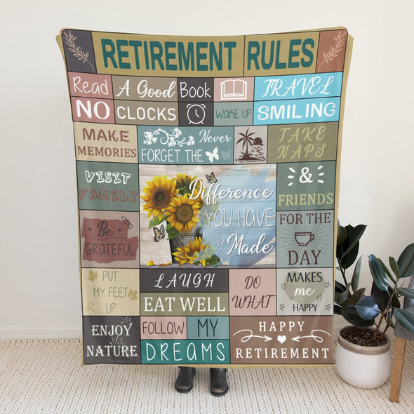 Retirement Blanket Gifts for Women/Men, Funny Farewell Throw Blanket for Going Away Gift, Coworker Leaving Gift