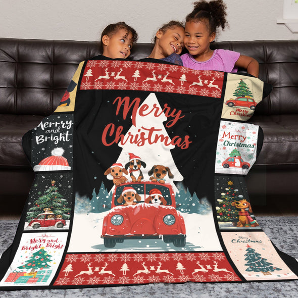 Christmas Blanket, Xmas Gift, Holiday Theme Red Throw for Couch and Bed Home Decor for Mom Women Girls Wife