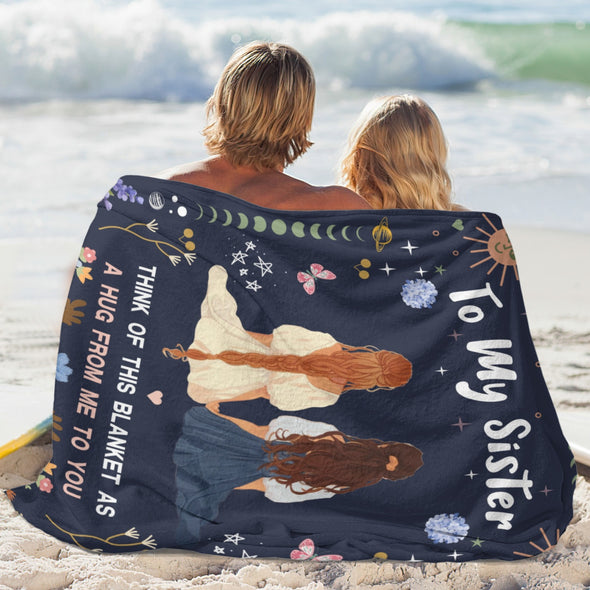 Sister Blanket Gifts, Throw Blankets Gift for Mothers Day, Christmas, Happy Birthday Gifts, Sisters Graduation Gifts Ideas for Women