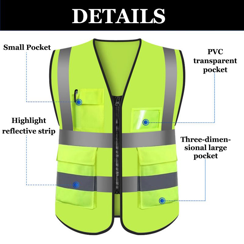 Custom Safety Vest for Men Women, Personalized Logo High Visibility Re ...