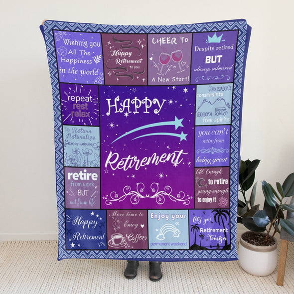 Retirement Blanket Gifts for Women/Men, Funny Farewell Throw Blanket for Going Away Gift, Coworker Leaving Gift