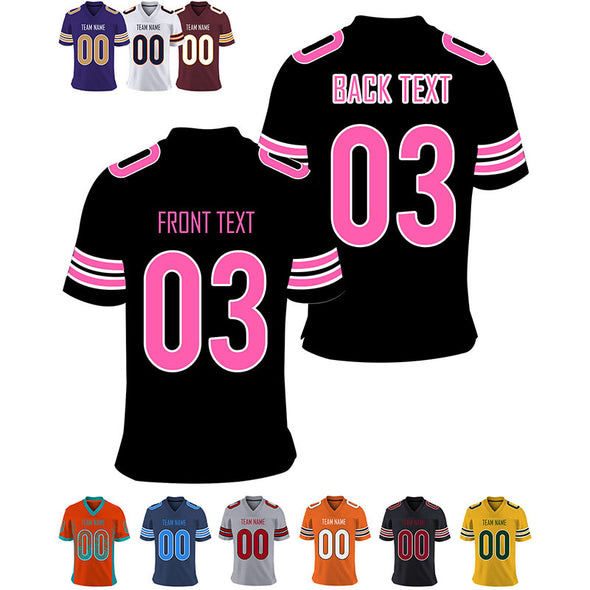 Custom Football Jersey Personalized Team Name Number Customized Football Shirt for Men Youth Women Kids