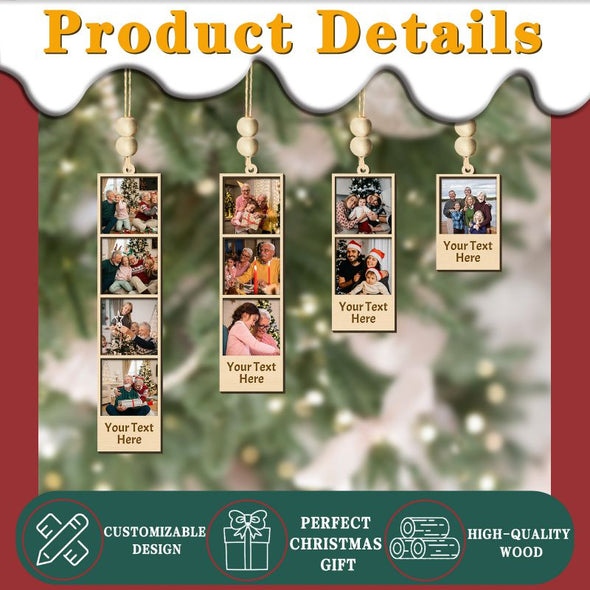 Personalized Christmas Ornaments 2024 Bulk Custom First Family Ornament Customized with Photo Names for Xmas Tree Memorial Gifts