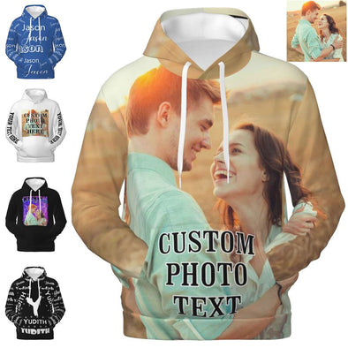 Custom Hoodie Customized Sweatshirt Personalized Hoodies Design Your Own with Pictures Name for Men Women Couple