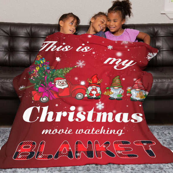 Christmas Blanket, Xmas Gift, Holiday Theme Red Throw for Couch and Bed Home Decor for Mom Women Girls Wife