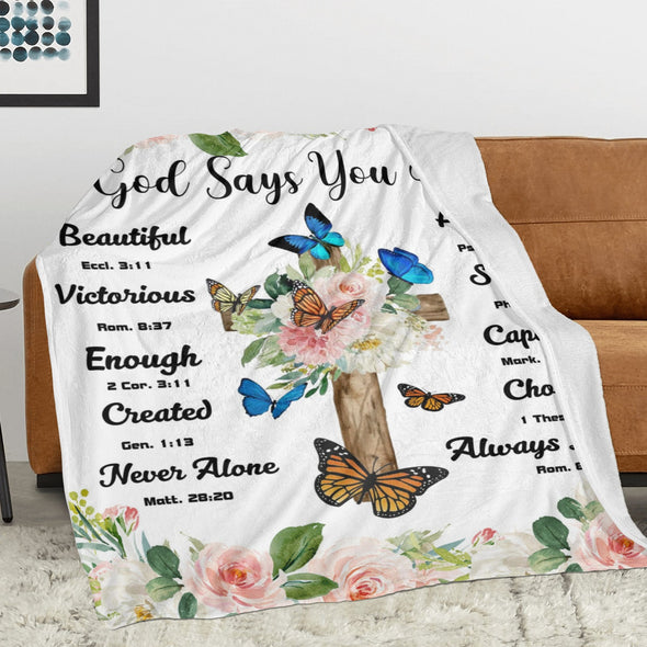 Christian Gifts for Women Blankets, I Am a Child of God Blankets, Inspirational Religious Birthday Gifts, Catholic Spiritual Gifts for Women