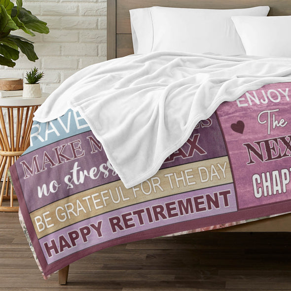 Retirement Blanket Gifts for Women/Men, Funny Farewell Throw Blanket for Going Away Gift, Coworker Leaving Gift