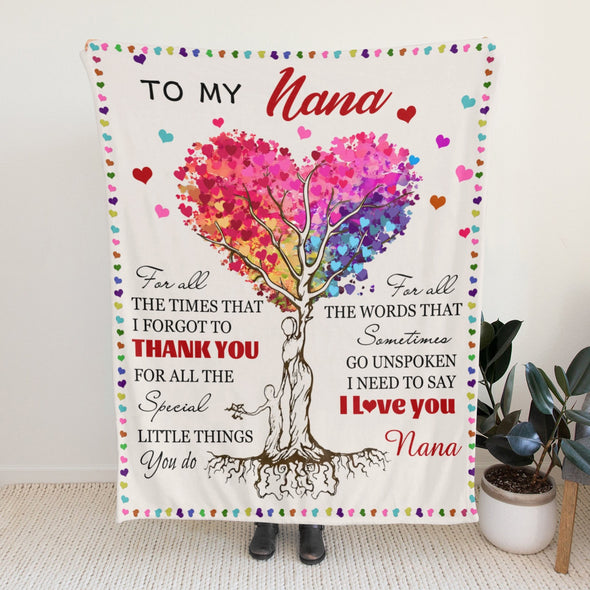 Nana Gifts Blanket, Birthday Gifts for Nana Throw, Nana Gifts from Grandkids, Grandma Gifts for Mothers Day Christmas