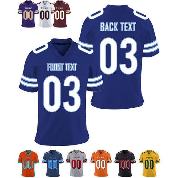 Custom Football Jersey Personalized Team Name Number Customized Football Shirt for Men Youth Women Kids