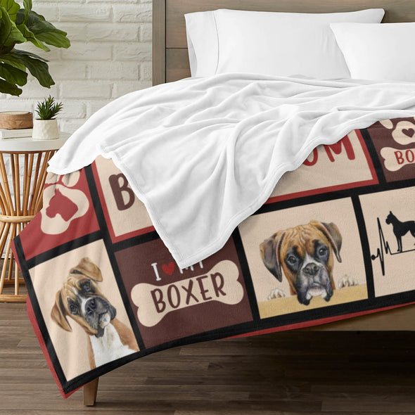 Dog Mom Blanket, Dog Lovers Gifts for Women, Puppy Throw Blanket for Bed Couch Christmas Gift