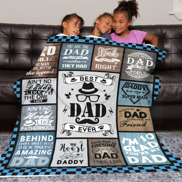 Gift for Dad from Daughter Son, Dad Blanket for Father's Day, Bed Couch Throw Blankets for Anniversary Birthday Christmas