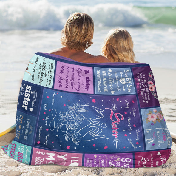 Sister Blanket Gifts, Throw Blankets Gift for Mothers Day, Christmas, Happy Birthday Gifts, Sisters Graduation Gifts Ideas for Women