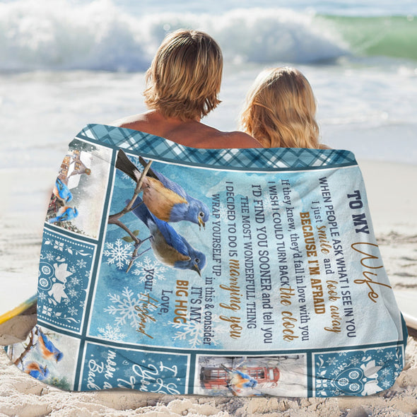 Wife Blanket, Throw Blanket Gifts for Birthday/Wedding/Anniversary/Christmas/Valentines