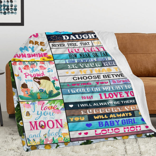 Daughter Blanket, Daughter Birthday Gift, Throw Blanket from Mom Dad, Graduation Christmas Wedding Mothers Day Gifts