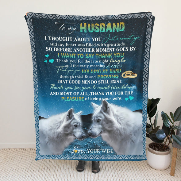 Husband Gifts Blanket, Anniversary Couple Gifts for Him, Throw Blanket for Boyfriend Christmas, Valentine, Birthday, Wedding Gifts