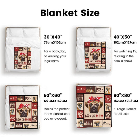 Dog Mom Blanket, Dog Lovers Gifts for Women, Puppy Throw Blanket for Bed Couch Christmas Gift