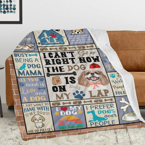 Dog Mom Blanket, Dog Lovers Gifts for Women, Puppy Throw Blanket for Bed Couch Christmas Gift