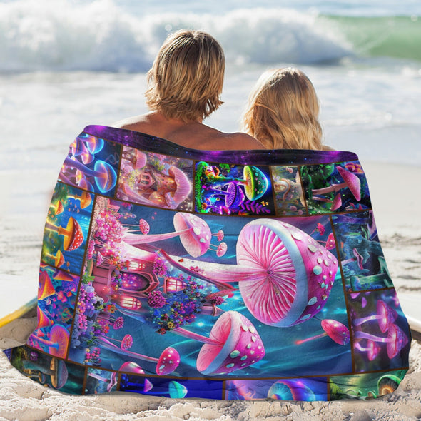 Mushroom Blanket Gifts for Kids Women Throw Blanket for Bed Couch Christmas Home Decorative All Season