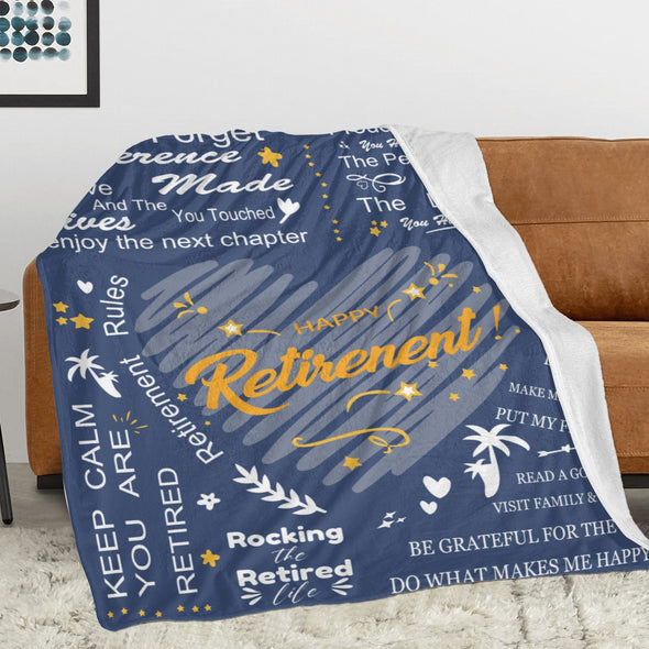 Retirement Blanket Gifts for Women/Men, Funny Farewell Throw Blanket for Going Away Gift, Coworker Leaving Gift