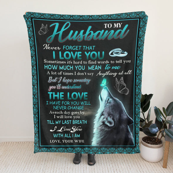 Husband Gifts Blanket, Anniversary Couple Gifts for Him, Throw Blanket for Boyfriend Christmas, Valentine, Birthday, Wedding Gifts