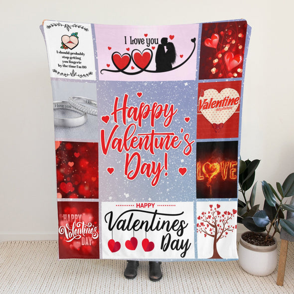 Valentine's Day Blanket Wedding Throw Couple Gifts for Men Women Boyfriend Girlfriend Husband Wife