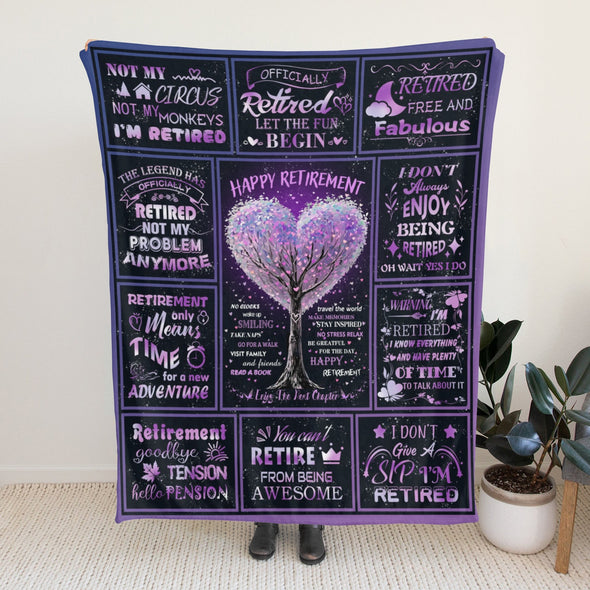 Retirement Blanket Gifts for Women/Men, Funny Farewell Throw Blanket for Going Away Gift, Coworker Leaving Gift