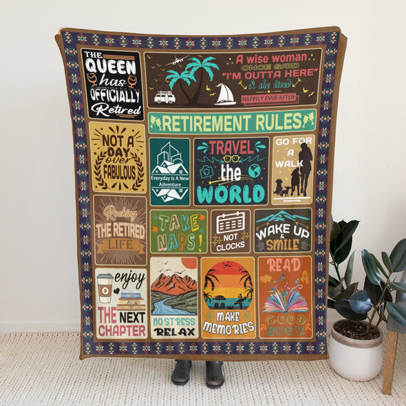 Retirement Blanket Gifts for Women/Men, Funny Farewell Throw Blanket for Going Away Gift, Coworker Leaving Gift