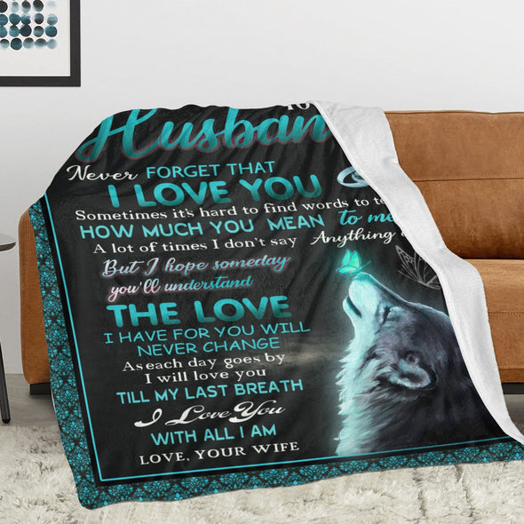 Husband Gifts Blanket, Anniversary Couple Gifts for Him, Throw Blanket for Boyfriend Christmas, Valentine, Birthday, Wedding Gifts