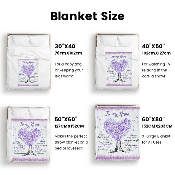 Nana Gifts Blanket, Birthday Gifts for Nana Throw, Nana Gifts from Grandkids, Grandma Gifts for Mothers Day Christmas